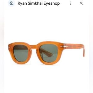 Ryan Simkhai RAVI |TRANSPARENT CARAMEL | GREEN LENS sunglasses
